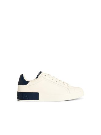 Dolce & Gabbana Portofino White Lear Sneakers