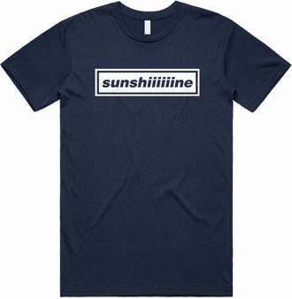 Sanfran Clothing Sunshiiine Top Britpop UK 90s 00s Merch Tour Rock Band 2025 Sunshine Going Shes Electric Unisex T-Shirt Tee Extra Large/Navy Blue