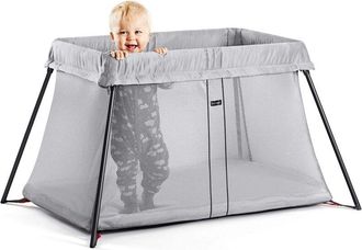 Les Tendances Les Tendances - BabyBj&ouml;rn Lettino da Viaggio Light con Coprimaterasso Per Lettino da Viaggio Light, Taglia Unica, Argento