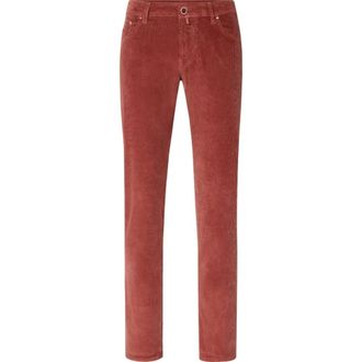 Jacob Cohen Slim-fit Trousers, male, Red, Size: W35 Pantalones Pana corte Regular Slim