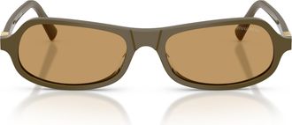 Miu Miu 0mu B10su Muted Olive Acetate Sunglasses