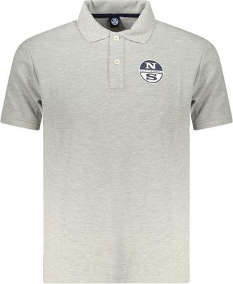 North Sails Mens Short Sleeve Polo Shirt Classic Fit - Light Grey Cotton - Size X-Large