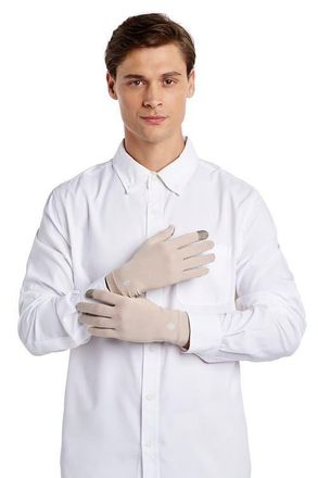 Coolibar Gannett Full Finger UV Sun Gloves, UPF 50+ Sun Protection in Pale Khaki at Nordstrom, Size Large