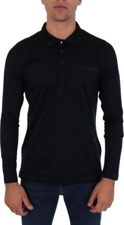 Karl Lagerfeld Polo Pressbutton Logo - Heren - Polos - Blauw - S - Tops