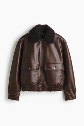 H&M Wattierte Fliegerjacke - Dunkelbraun