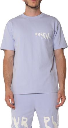 Purple Distressed Logo Graphic Cotton Jersey T-Shirt at Nordstrom, Size Xx-Large