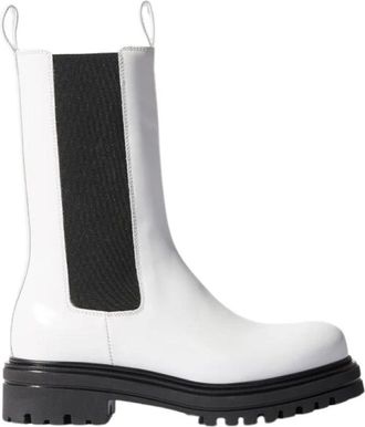 Scarosso Naomi Boots - Dames - Chelseaboots - Wit - 39 1/2 EU - Leer - Schoenen