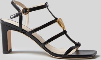 Claudie Pierlot Leather heart heel sandals