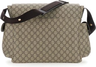Gucci Unisex Crossbody Changing Bag Beige Gg Canvas Shoulder