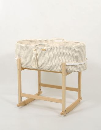 OEM Mois&eacute;s Bohemio Artesanal Hecho A Mano Con Cuna - Color Crema