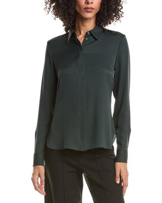Theory Classic Fitted Silk Shirt
