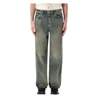 Represent Straight Jeans, male, Blue, Size: W34 R3 Baggy Denim