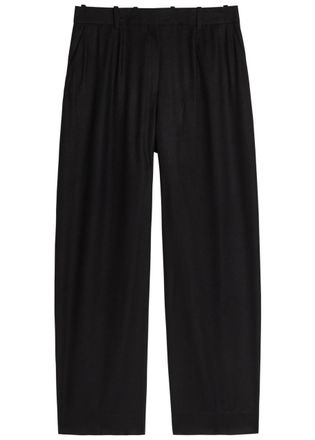 Toteme Straight-leg Flannel Trousers - Black - 38 (UK10 / S)