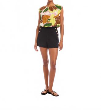 Fifteen Twenty Mel Button Pocket Shorts In Black
