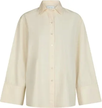 Neo Noir Overhemden, Dames, Geel, S, Poplin Lichtgele Stijlvolle Blouse