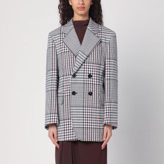 Bottega Veneta Double-breasted checkered jacket in structured cotton
