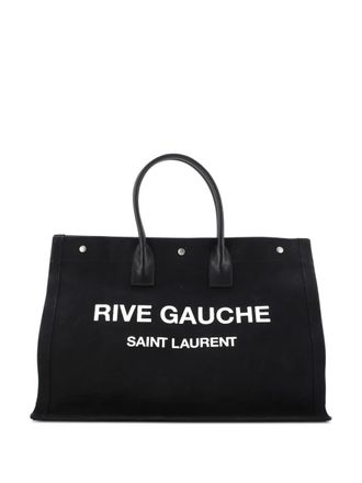 Saint Laurent Rive Gauche Shopper Canvas Large tote bag - Nero