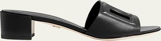 Dolce & Gabbana 40mm DG Cutout Leather Slide