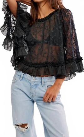Free People Carly Cape Top In Black