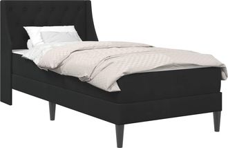 vidaXL Estructura De Cama Con Colch&oacute;n Negro 100 X 200 Cm Terciopelo Vidaxl