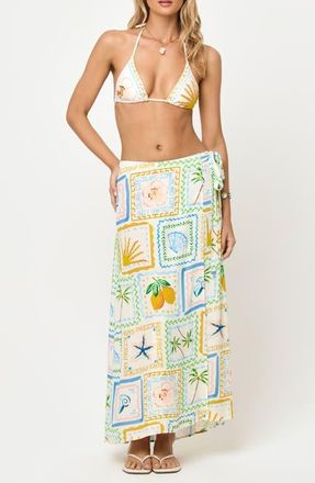 L*Space Ever Polka Dot Cover-Up Wrap Skirt in Wish You Were Here at Nordstrom, Size X-Small