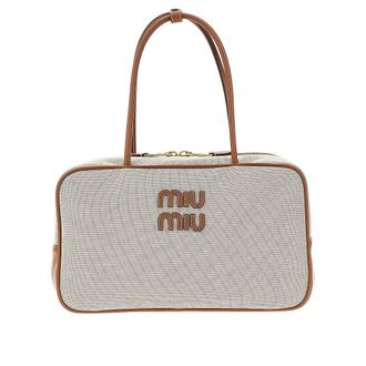 Miu Miu Canvas and leather large Beau bag Woman One Size