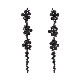 Simone Rocha Bloemen Oorbellen - Dames - Oorbellen - Zwart - ONE Size - Accessoires