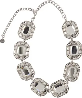 Self Portrait Collar con Cadena y Cristales - Accessories - Mujer - Gris - ONE SIZE