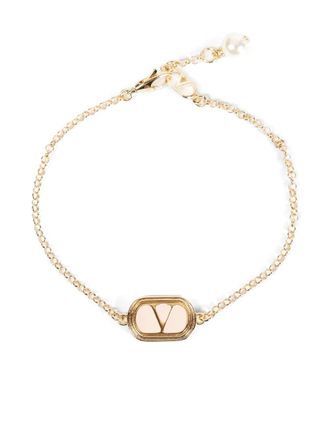 Valentino Garavani VLogo Signature bracelet - women - Brass - M - Gold