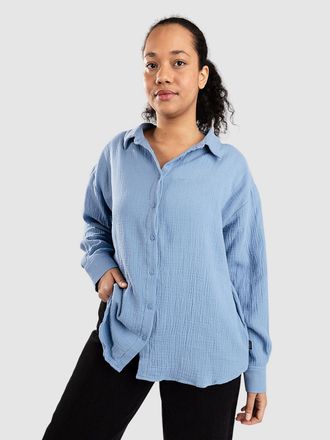 Blue Tomato Linen Camicia blu