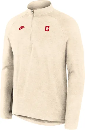 Nike Georgia Legacy Stride Nike Mens Dri-FIT College 1/2-Zip Long-Sleeve Top in White | 04V115AUGV-5T9