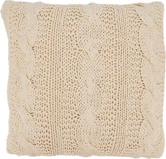 Saro Lifestyle Cable Knit Down-Filled Pillow