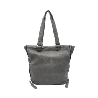 Loewe Pre-owned Tote Bags, female, Gray, Size: ONE SIZE Pre-owned Leather Tote Bag