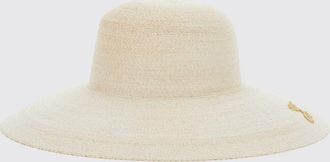 Jacquemus Cappello Sole a tesa larga in rafia con logo ricamato