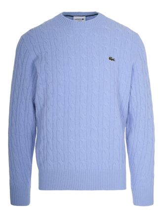 Lacoste cable-knit wool sweater - men - Wool - M - Blue