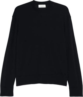 Laneus Trui met ronde hals en logodetail - Blauw