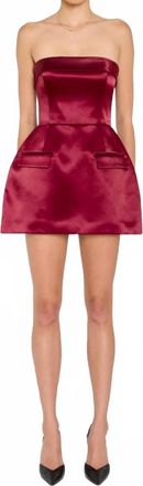Amanda Uprichard Lucienne Skort Romper In Wine