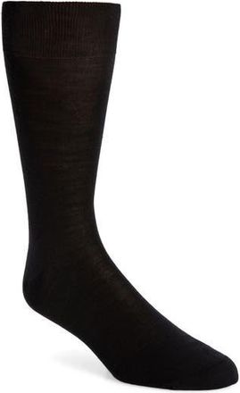 Canali Solid Wool Blend Socks in Black at Nordstrom Rack, Size Large