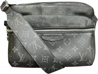 Louis Vuitton Pre-owned Cross Body Bags, male, Black, Size: ONE SIZE Pre-owned Outdoor Messenger PM Monogram Eclipse Shoulder Bag