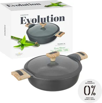 KASANOVA Tegame 24 cm con coperchio Evolution