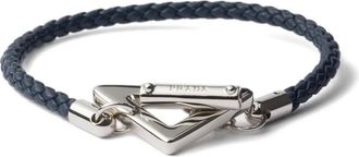 Prada Bracciale con barra a T - Argento