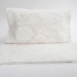 Casa da Laura Funda n&oacute;rdica flores 100% algod&oacute;n beige cama 105 cm (180 x 220 cm 1