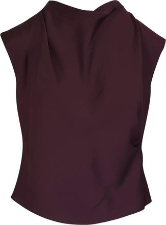 Vince Blusa con scollo drappeggiato - Rosso