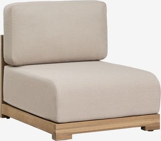Sklum M&oacute;dulo Central Para Sof&aacute; Modular De Jard&iacute;n En Madera De Acacia Brivori Sklum