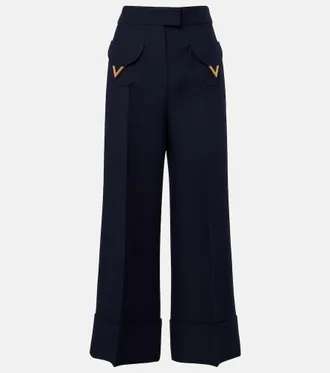 Valentino VGold Crepe Couture wide-leg pants