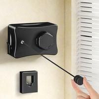 OEM Tendedero Retr&aacute;ctil De Acero Inoxidable De 5,1 M, Para Uso Interior Y Exterior, Tendedero Invisible Ajustable (negro Nuevo) - Crezuo