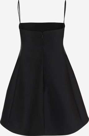Balenciaga Womens Dress Wool And Silk Black