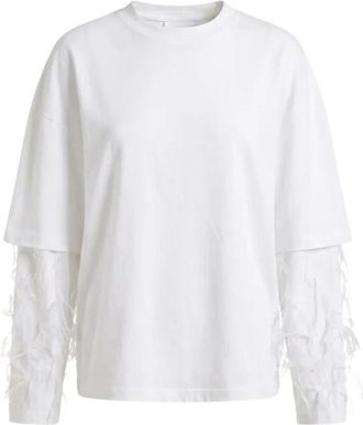 Darkpark Double Sleeve Tee - Dames - T-shirts - Wit - XS - Katoen - Tops