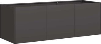 vidaXL Planter Black 120x40x40 cm Cold-rolled Steel Vidaxl