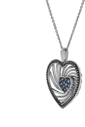 LuvMyJewelry Nalina Sterling Silver 0.08 Ct Diamond Heart Pendant